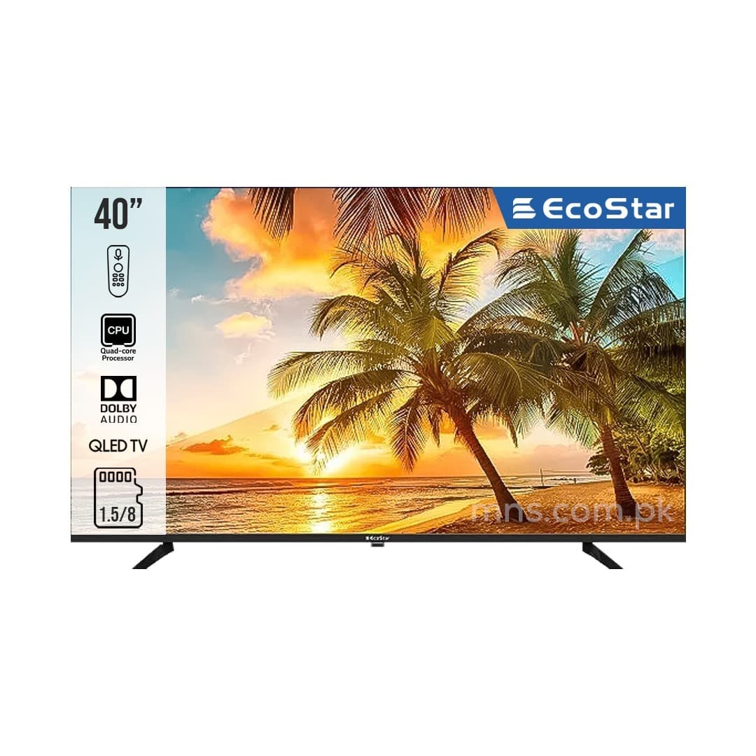 Ecostar CX-40Q873 40-inch QLED Full HD Smart LED TV, 1.5/8 GB