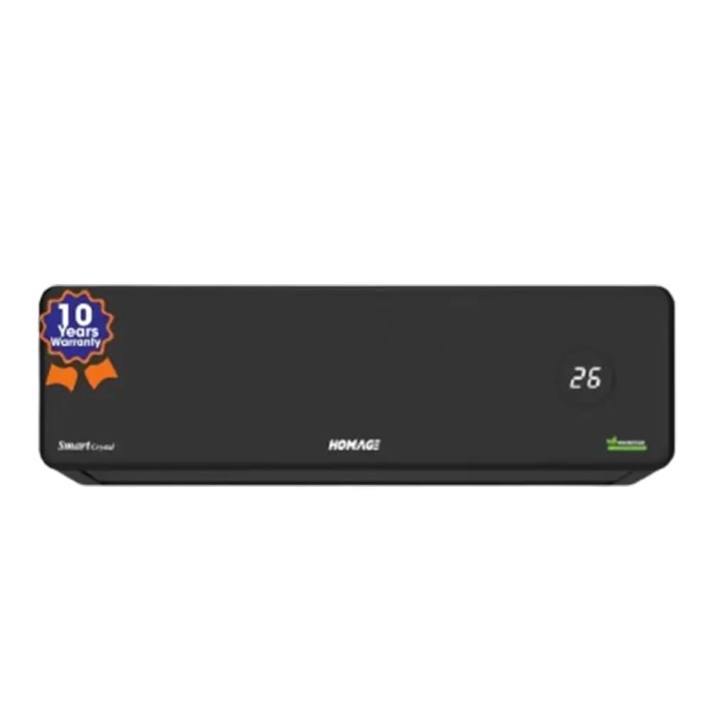 Homage HSC-1212S 1-Ton T3, Smart Crystal black, Full DC Inverter Split AC, 75% Energy Saving