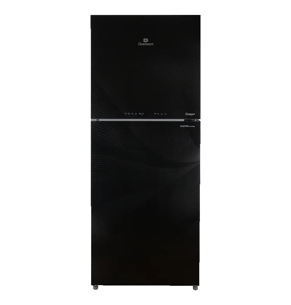 DAWLANCE 9191 Graze+ (B) 13 Cft. Digital Inverter-Glass Door Refrigerator Black