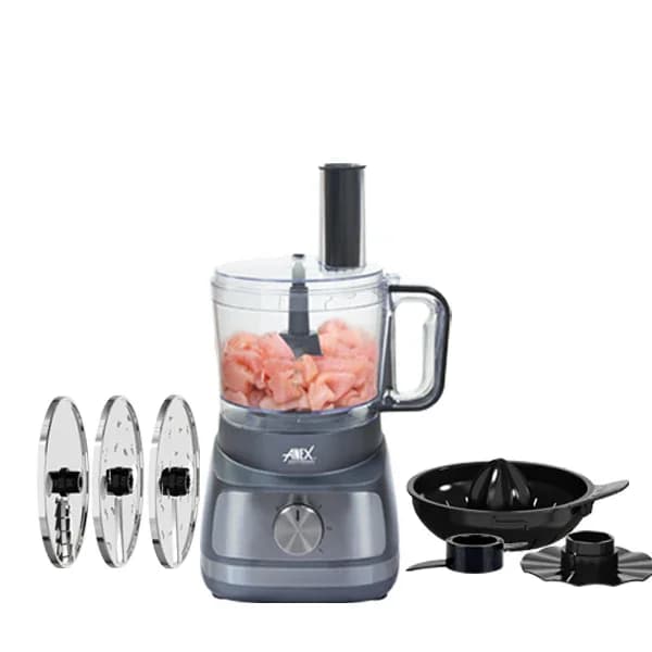 Anex AG-3141 Deluxe Chopper, with Multiple Vegetable Cutters, 600w-800w