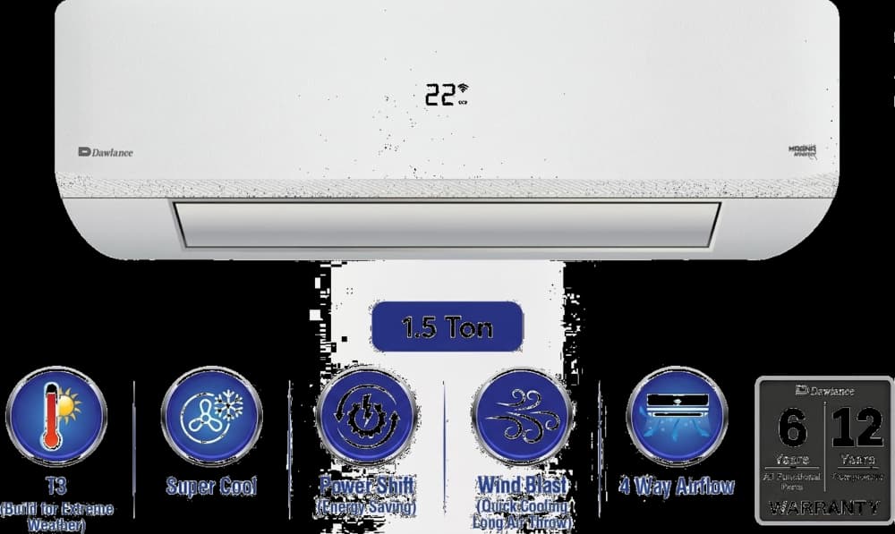 Dawlance Magna T3 1.5 Ton Milky White Textured Inverter Split AC