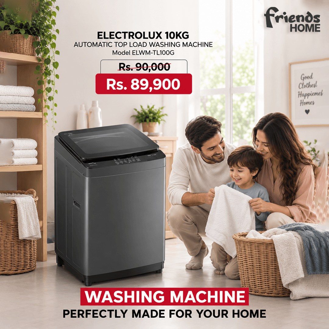 ELECTROLUX 10KG AUTOMATIC TOP LOAD WASHING MACHINE Model ELWM-TL100G