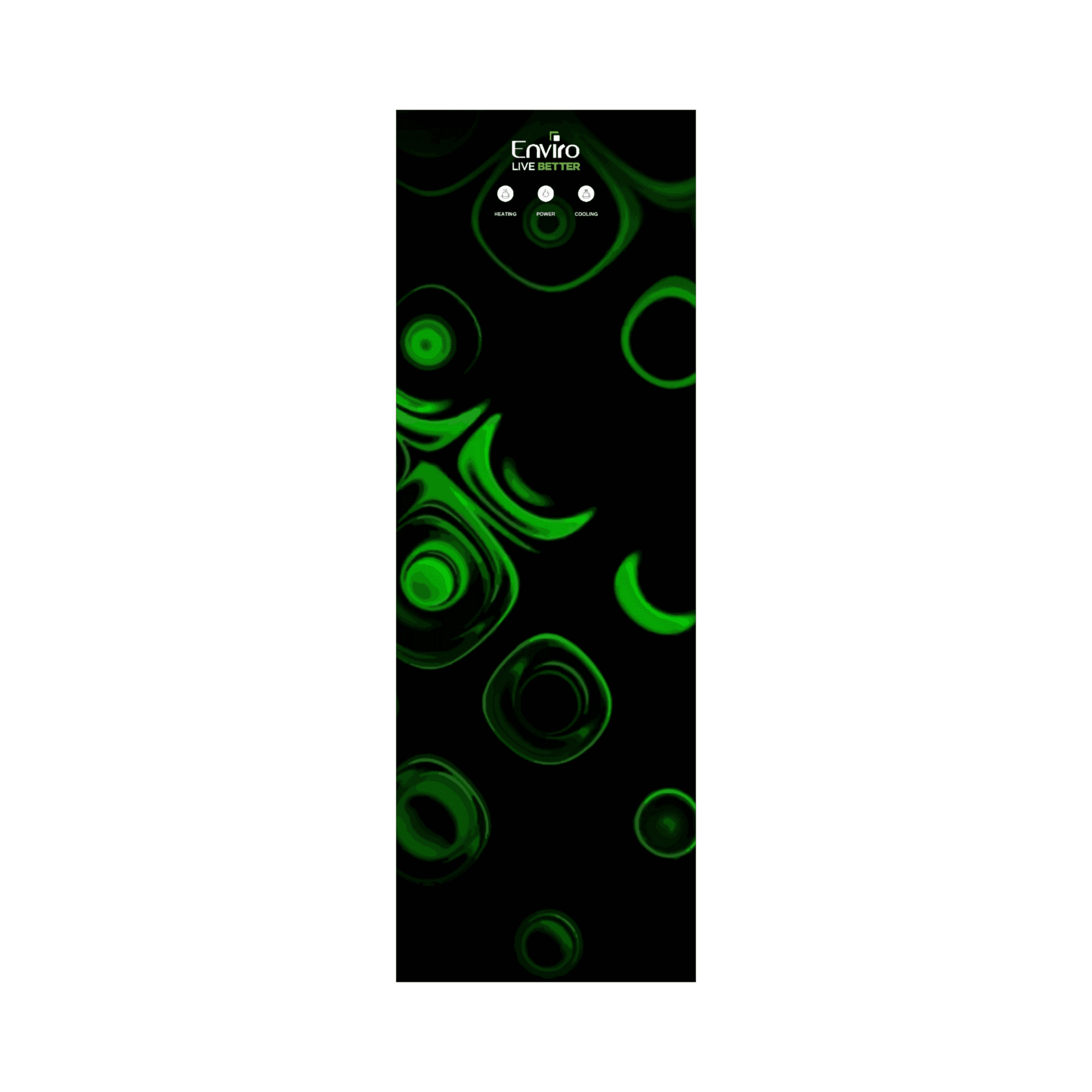 ENVIRO ENR-WD120 GD 1 LTR & 2. Ref Cabinet WATER-DIS Black Gree