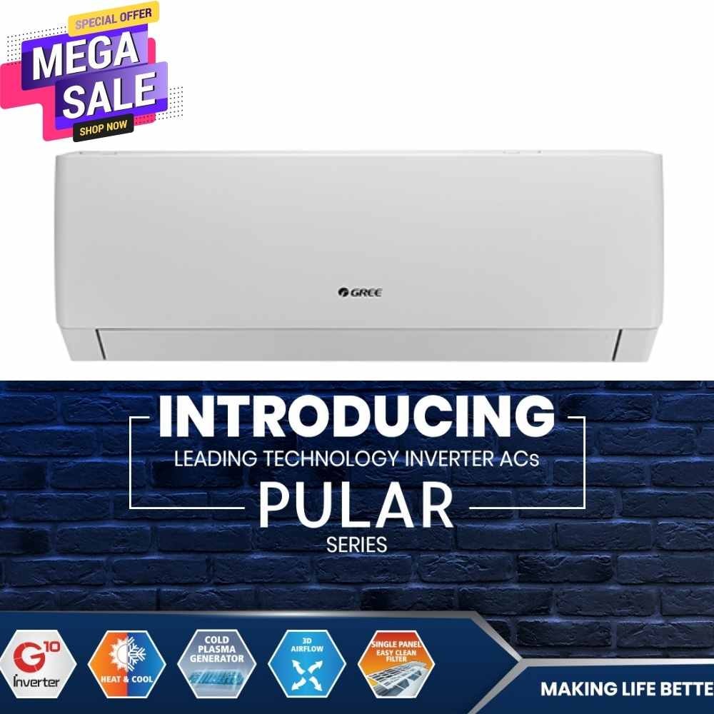 Gree 1.5 Ton Inverter AC 18PITH11W Heat & Cool