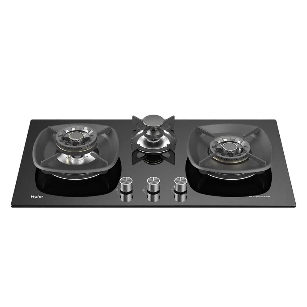 HAIER GLASS 3BURNER HOB Model HCC-Q88396B NG