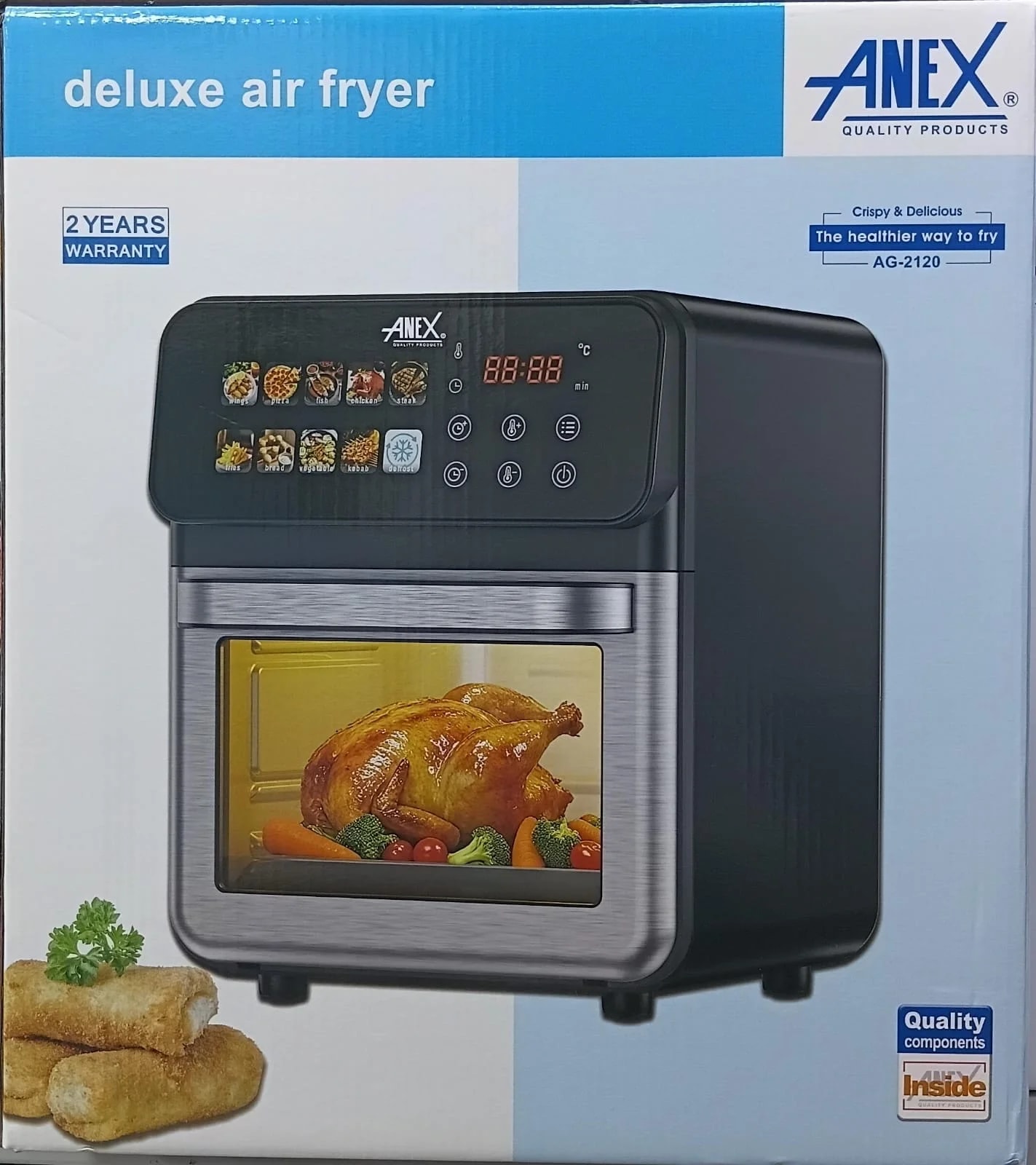 Anex AG-2120 Deluxe Digital Air Fryer, 12Ltr