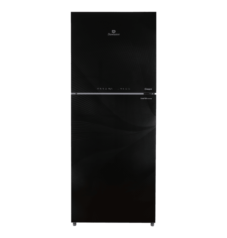 DAWLANCE 9173 Graze+ (GB) 10 Cft. Digital Inverter-Glass Door Refrigerator Gem Black
