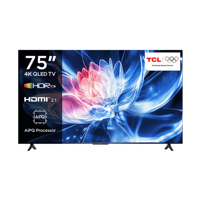 TCL 75T6C 75-inch 4K UHD QLED Google TV, 60Hz Refresh Rate, HDR10+