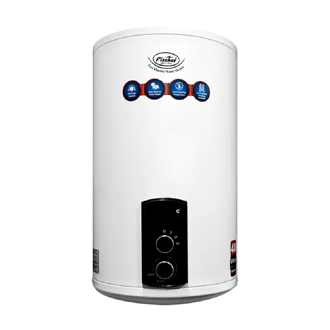 Fischer R-40 Eco Watt Electric Geyser (40Ltr) Water Heater, Wattage Control 800-1200-2000 watts