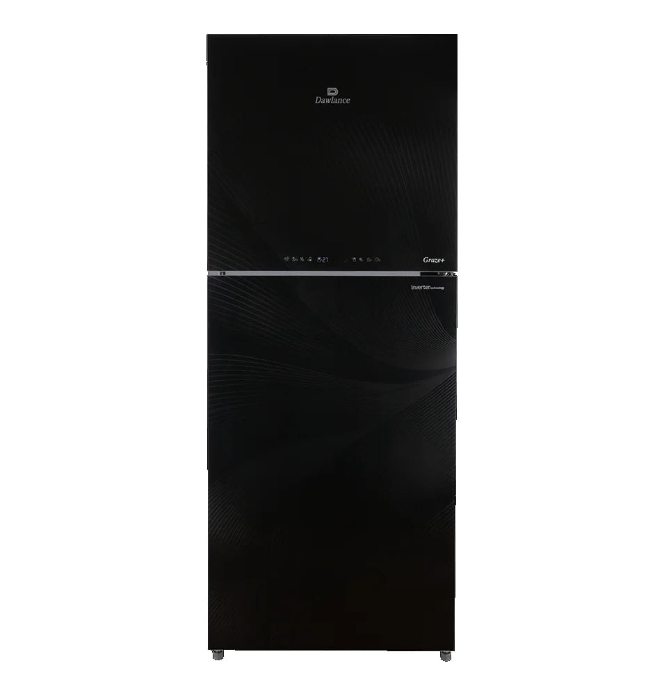 DAWLANCE 9191 Graze+ (B) 13 Cft. Digital Inverter-Glass Door Refrigerator Black