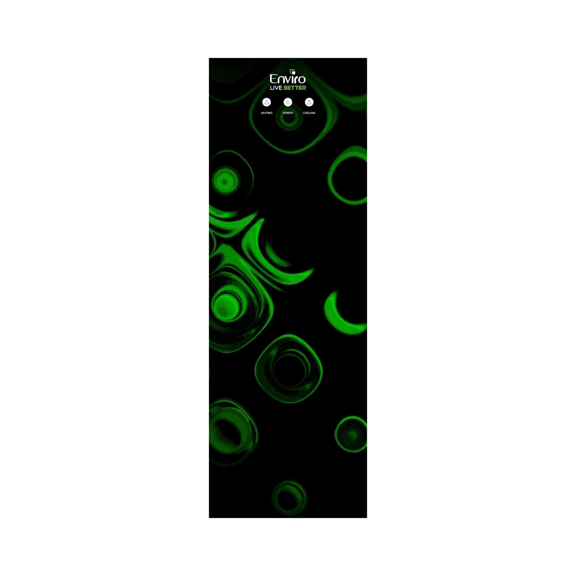 ENVIRO ENR-WD120 GD 1 LTR & 2. Ref Cabinet WATER-DIS Black Gree