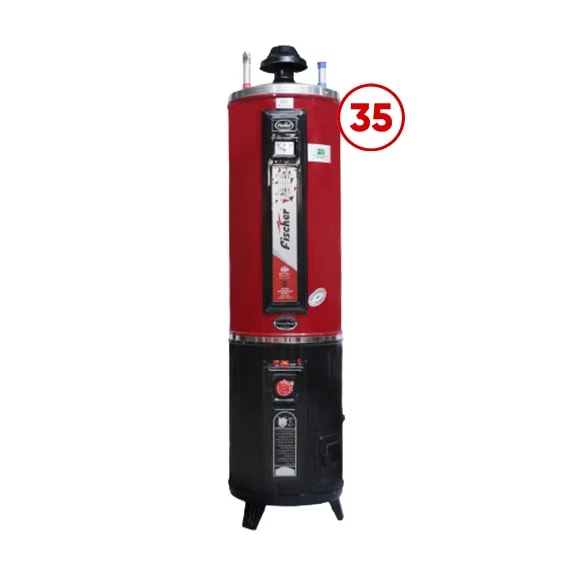 Fischer F-140 (35-Gallon/140Ltr) Electric Geyser, 1500w x 2 Elements, Imported Insulation