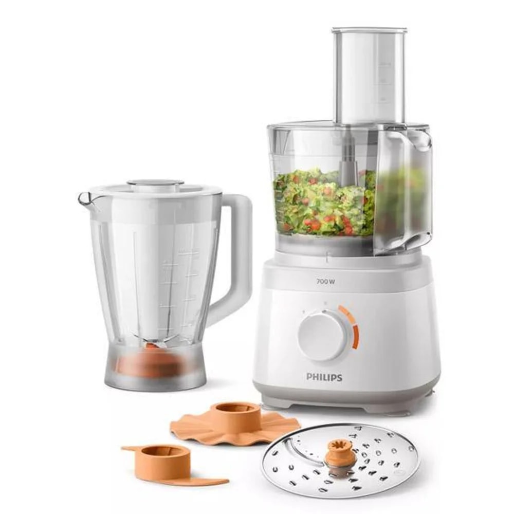 Philips HR7320/00 Food Processor,700W,1.5Ltr Jug and 2Ltr Bowl,knead, whisk, shred, slice