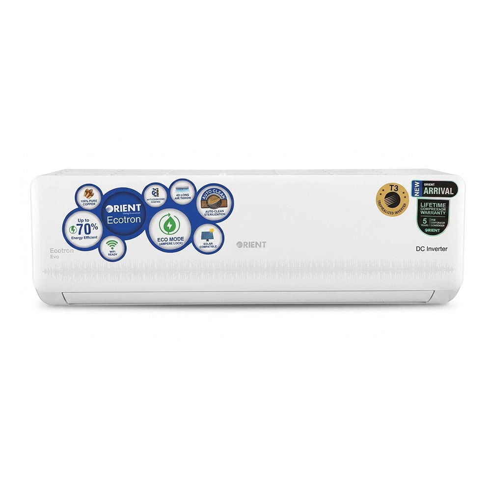 ORIENT 1.5 TON ECOTRON DC INVERTER AC Model EVO 19R SILK WHITE