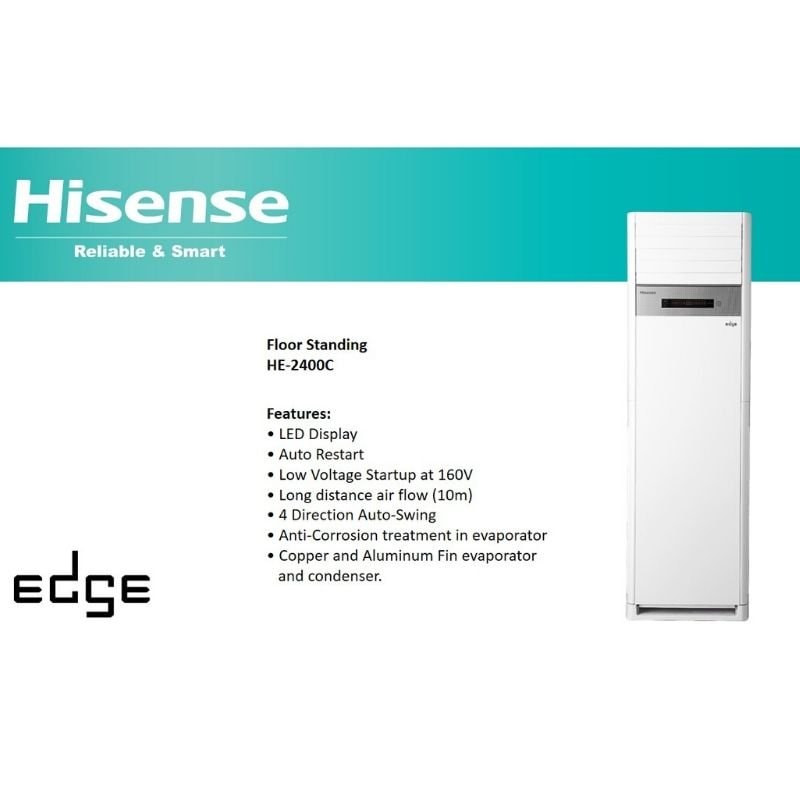 Hisense 2 Ton Floor Standing AC Heat & Cool HE-2400HC
